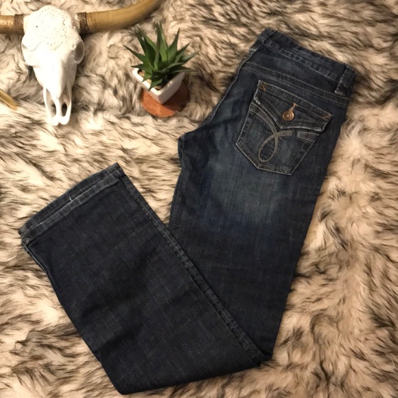 Calvin Klein Lean Bootcut Jeans Low Rise - Picture 1 of 4
